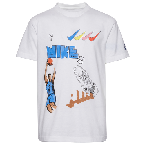

Boys Nike Nike Bold School T-Shirt - Boys' Grade School White/White Size S