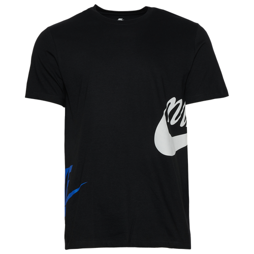 

Nike Mens Nike Split Logo T-Shirt - Mens Black/Blue Size XL