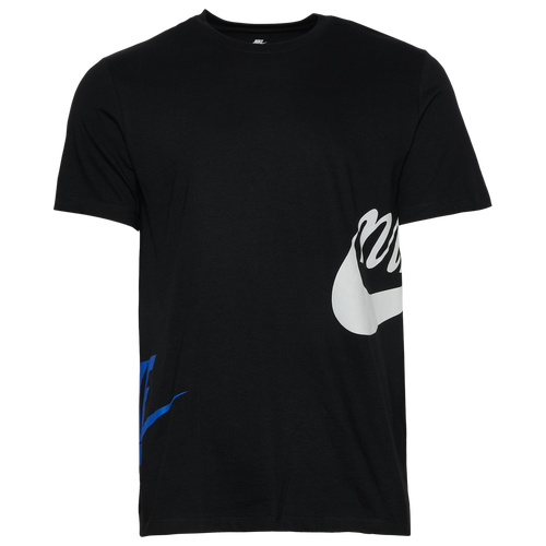 

Nike Mens Nike Split Logo T-Shirt - Mens Black/Blue Size S