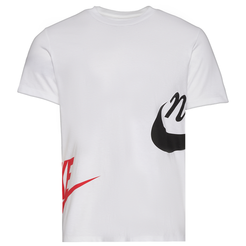 

Nike Mens Nike Split Logo T-Shirt - Mens White/Red Size S
