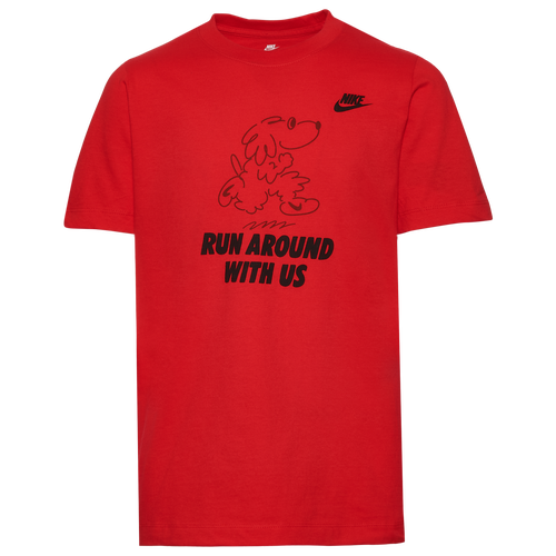 

Boys Nike Nike Run Around T-Shirt - Boys' Grade School Red/Red Size S