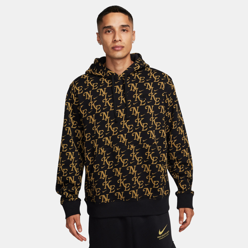 

Nike Mens Nike NSW BB LA Monogram Club PO Hoodie - Mens Black/Flt Gold Size XXL