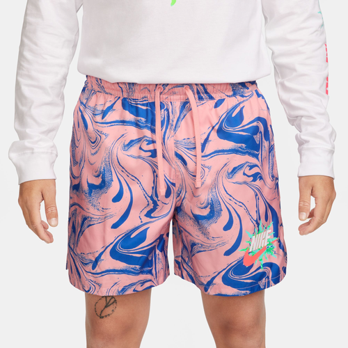 

Nike Mens Nike NSW Woven Flow Break Shorts - Mens Bleached Coral/Pink Size S