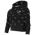 Nike NSW Crop Hoodie AOP - Girls' Grade School Black/Light Smoke Grey
