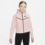 Nike NSW Tech Fleece Full-Zip Hoodie - Girls' Grade School Pink Foam/Heather/Black