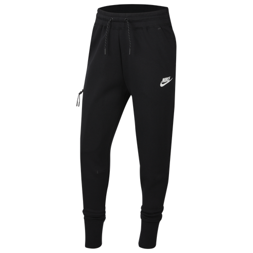

Girls Nike Nike NSW Tech Fleece Pants - Girls' Grade School Black/White Size S