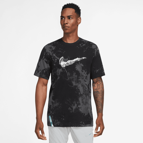 

Nike Mens Nike Dri-FIT Run Division AOP Short Sleeve T-Shirt - Mens Black/Black Size L