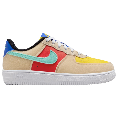 nike big kids air force 1 lv8 2 sanddrift emerald rise track red