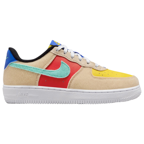 Shop Nike Boys  Air Force 1 Lv8 1 In Emerald Rise/track Red/sanddrift