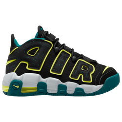 Boys' Grade School - Nike Air More Uptempo - Volt/Teal/Black