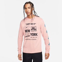 Men's - Nike NSW NYC Local Long Sleeve T-Shirt - Red Stardust