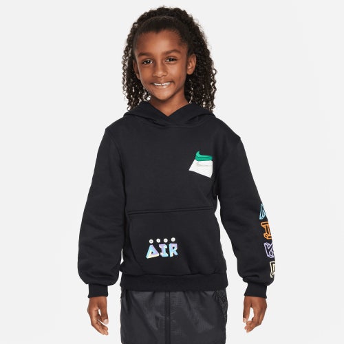 

Boys Nike Nike What The Hoodie - Boys' Grade School Black/White Size L