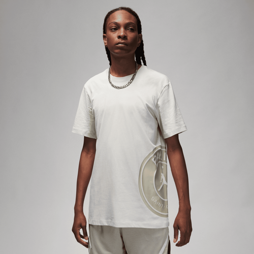 

Jordan Mens Jordan Short Sleeve Logo T-Shirt - Mens Light Bone/Stone Size S