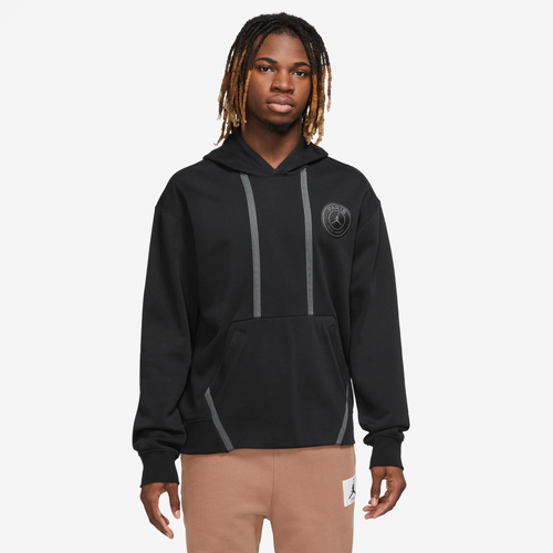 

Jordan Mens Jordan PSG HBR Fleece Pullover - Mens Black/Black Size S