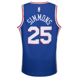 Boys' Grade School - Nike NBA Swingman Jersey - Blue/White