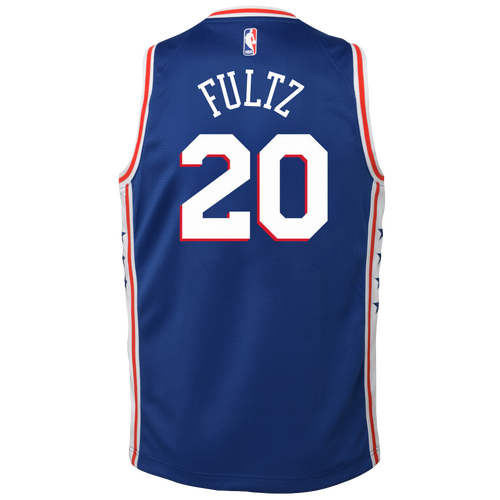 

Nike Boys Markelle Fultz Nike 76ers Swingman Jersey - Boys' Grade School White/Blue Size M