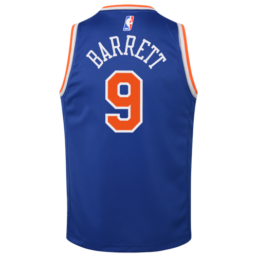 

Nike Boys Rj Barrett Nike Knicks Swingman Jersey - Boys' Grade School Orange/Royal Size XL