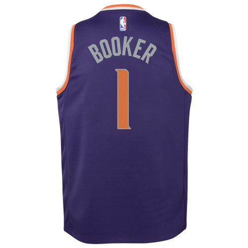 

Nike Boys Devin Booker Nike Suns Swingman Jersey - Boys' Grade School Purple/White Size XL