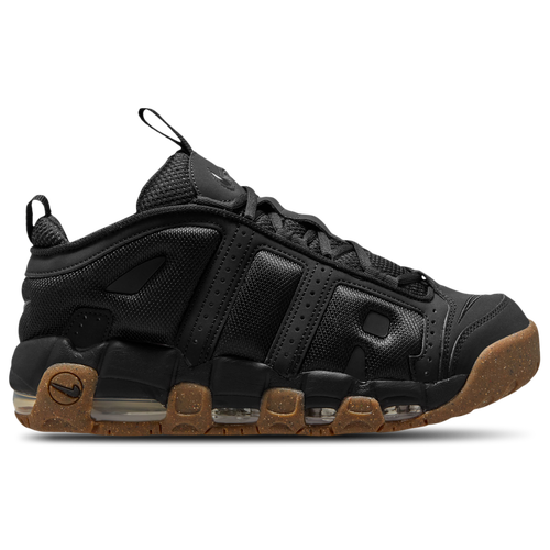 Men's - Nike Air More Uptempo Low - Black/Gum Medium Brown