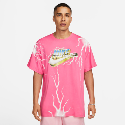 

Nike Mens Nike Max 90 World Order T-Shirt - Mens Pink/White Size L