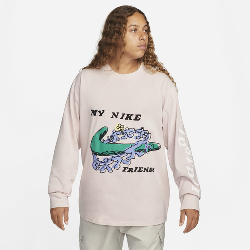 

Nike Mens Nike Long Sleeve Max 90 Shapes T-Shirt - Mens Pink/Green Size XL