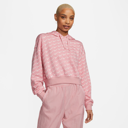 Women's - Nike Club Fleece GFX Hoodie - Pink/Pink