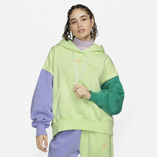 Nike Womens  Quirky Cb Fleece Hoodie In Purple/green