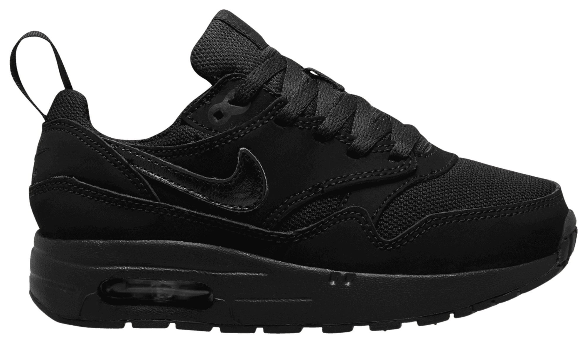 Nike Air Max 1 SE Easy On レインボー スウッシュ 16 Amazon.com | Easy On Nike Pre-School Air Max 1 SE - Black