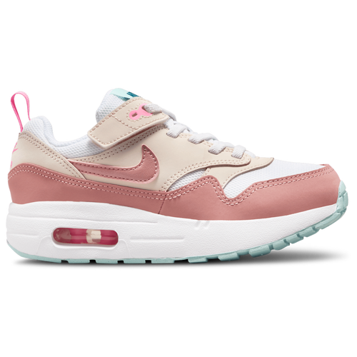 

Nike Boys Nike Air Max 1 EasyOn - Boys' Preschool Shoes White/Guava Ice/Red Starburst Size 09.0