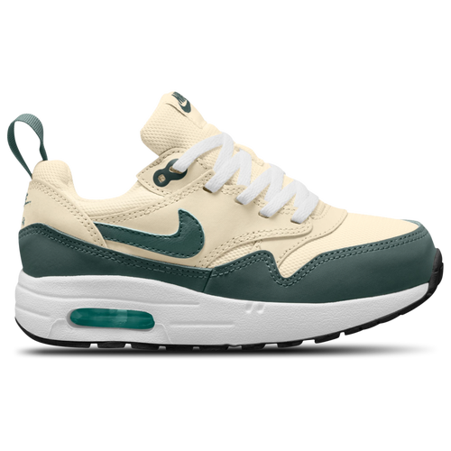 

Nike Girls Nike Air Max 1 EasyOn - Girls' Preschool Running Shoes Green/White Size 13.0