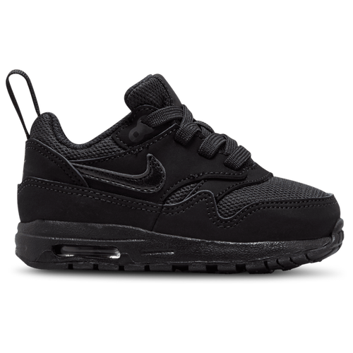 Nike Boys Air Max 1 EasyOn Running Shoes Black Black Black Size 02.0