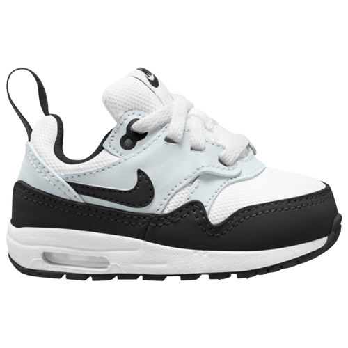 

Nike Boys Nike Air Max 1 EasyOn - Boys' Toddler Running Shoes White/Black/Summit White Size 4.0