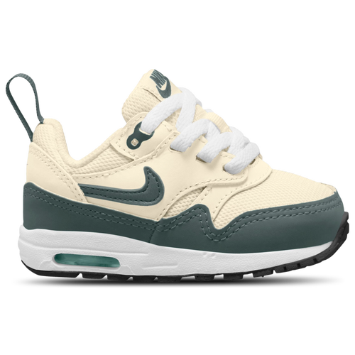 

Girls Nike Nike Air Max 1 EasyOn - Girls' Toddler Running Shoe Green/White Size 03.0