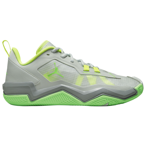 

Jordan Mens Jordan One Take 4 - Mens Basketball Shoes Light Silver/Green Streak/Volt Size 9.5