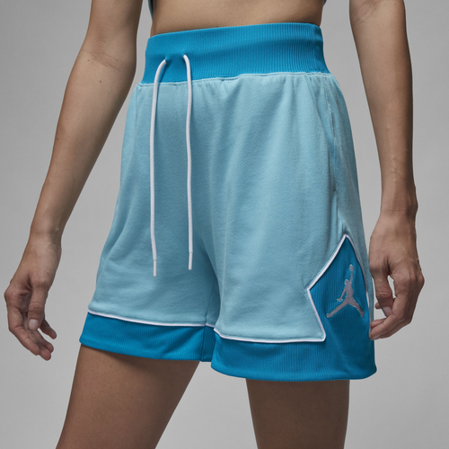 

Jordan Womens Jordan Essential Diamond Shorts - Womens Bleached Aqua/White/Aquatone Size S