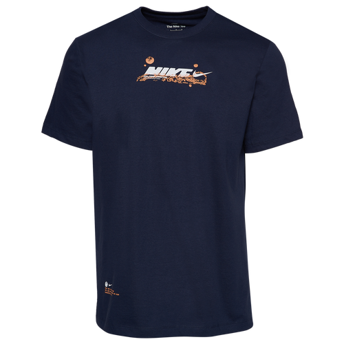 

Nike Mens Nike Cosmic T-Shirt - Mens Navy/Orange Size S