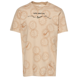 Men's - Nike Sun Club All Over Print T-Shirt - Beige/Wheat