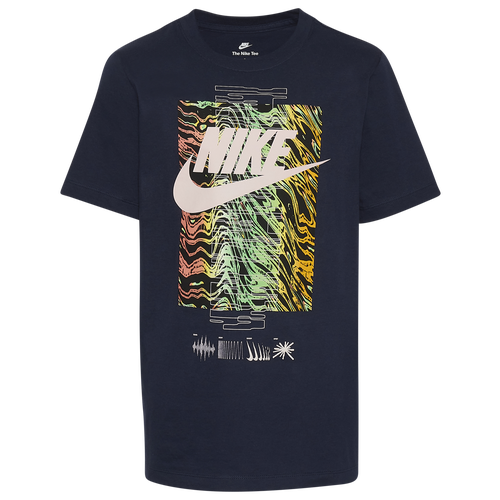 

Boys Nike Nike Short Sleeve Graphic T-Shirt - Boys' Grade School Obsidian/White Size L