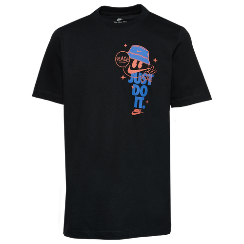 

Boys Nike Nike Peace T-Shirt - Boys' Grade School Black/Blue Size M