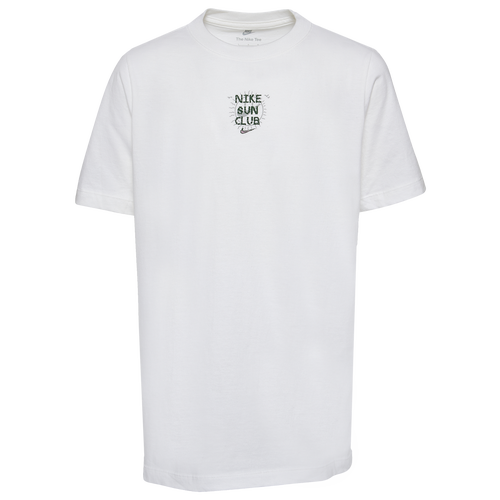 

Boys Nike Nike Sun Club T-Shirt - Boys' Grade School White/Grey Size XL