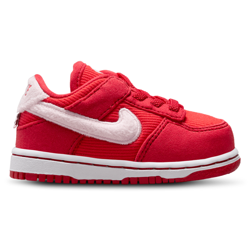 Shop Nike Boys  Dunk Low In Pink Foam/fire Red/light Crimson
