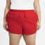 Nike NSW Essential Shorts Plus - Women's Chile Red/White