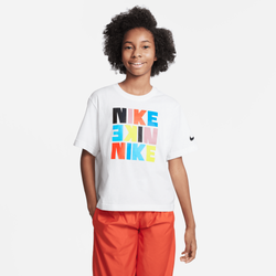 Girls' Grade School - Nike NSW Boxy Print T-Shirt - White