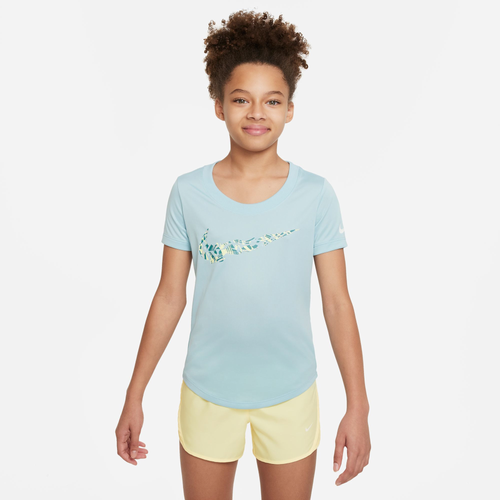 

Nike Girls Nike Dri-FIT Scoop SE+ T-Shirt - Girls' Grade School Ocean Bliss/Ocean Bliss Size S