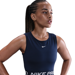 Women's - Nike Pro Dri-FIT 365 Crop Tank - Midnight Navy/White