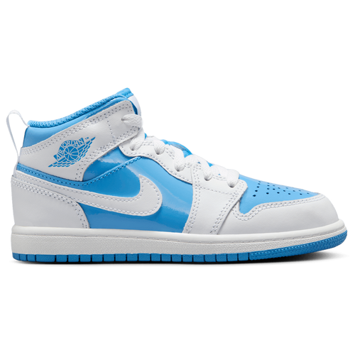 

Jordan Boys Jordan AJ 1 Mid SE - Boys' Preschool Training Shoes White/Carolina Size 1.0