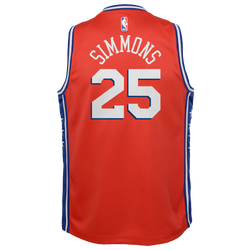 Girls' Grade School - Nike 76ers Swingman Jersey - Red