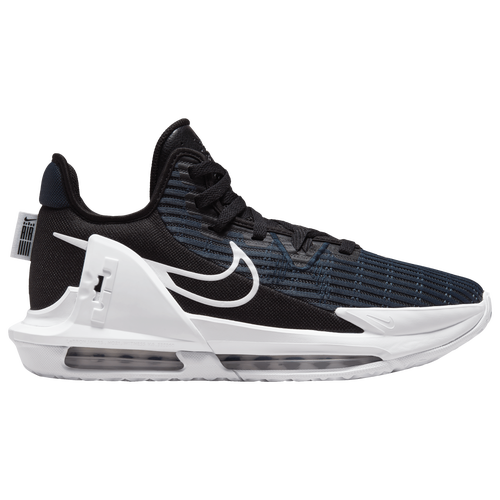 

Nike Mens Nike LeBron Witness VI - Mens Basketball Shoes White/Black/Dark Obsidian Size 09.5