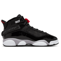 Boys' Grade School - Jordan 6 Rings - Black/Fire Red/White