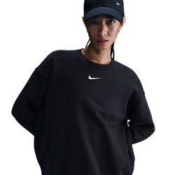 Women's - Nike NSW Phoenix Fleece OS Long Crew - Black/Sail